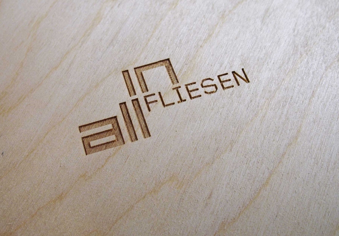 All In Fliesen Holzkiste mit Lasergravur Detailansicht