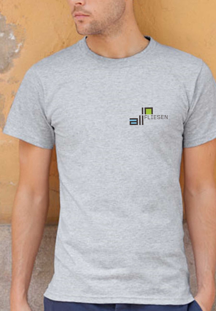 All in Fliesen – T-Schirt mit Logoaufdruck