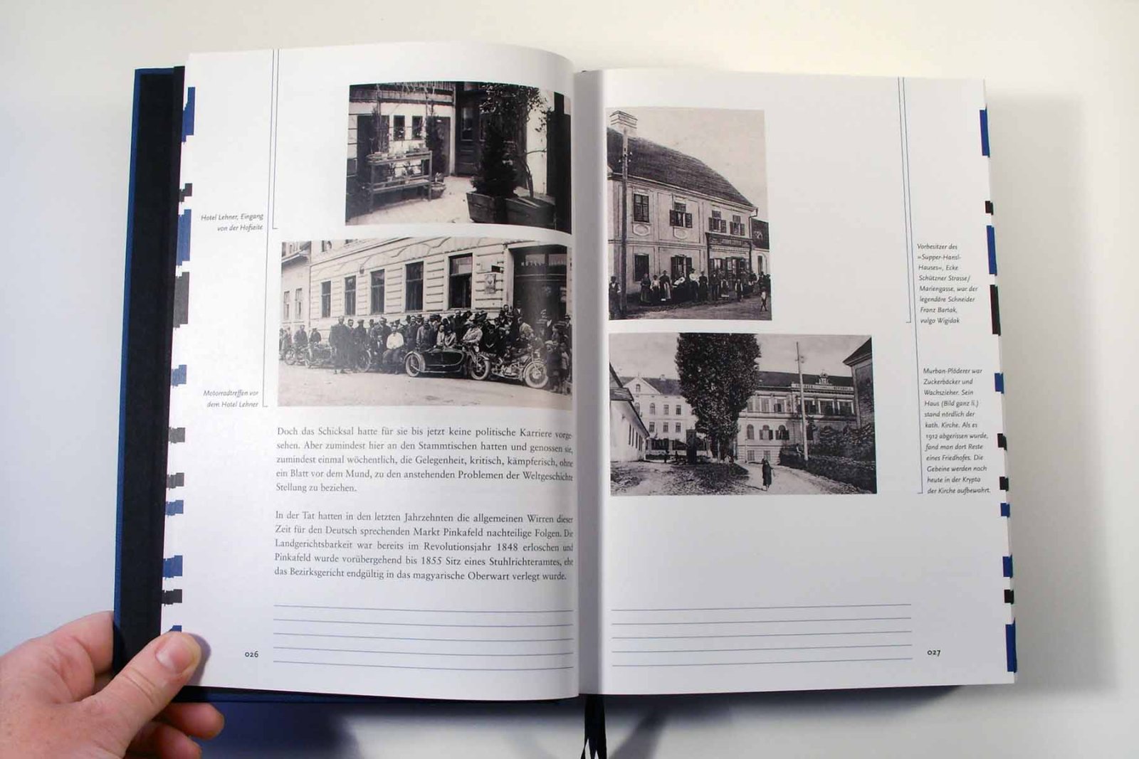 Buch »Von Pinkafő nach Pinkafeld« Doppelseite mit Bildern