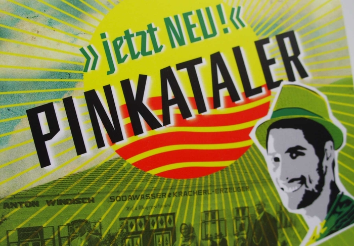 Burgenländer Kracherl Etikettendesign Nahaufnahme