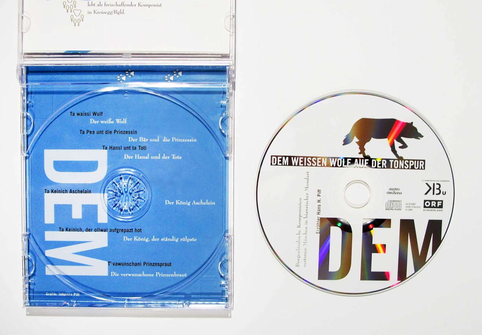 Cd-Gesgtaltung Dem weißen Wolf auf der Tonspur