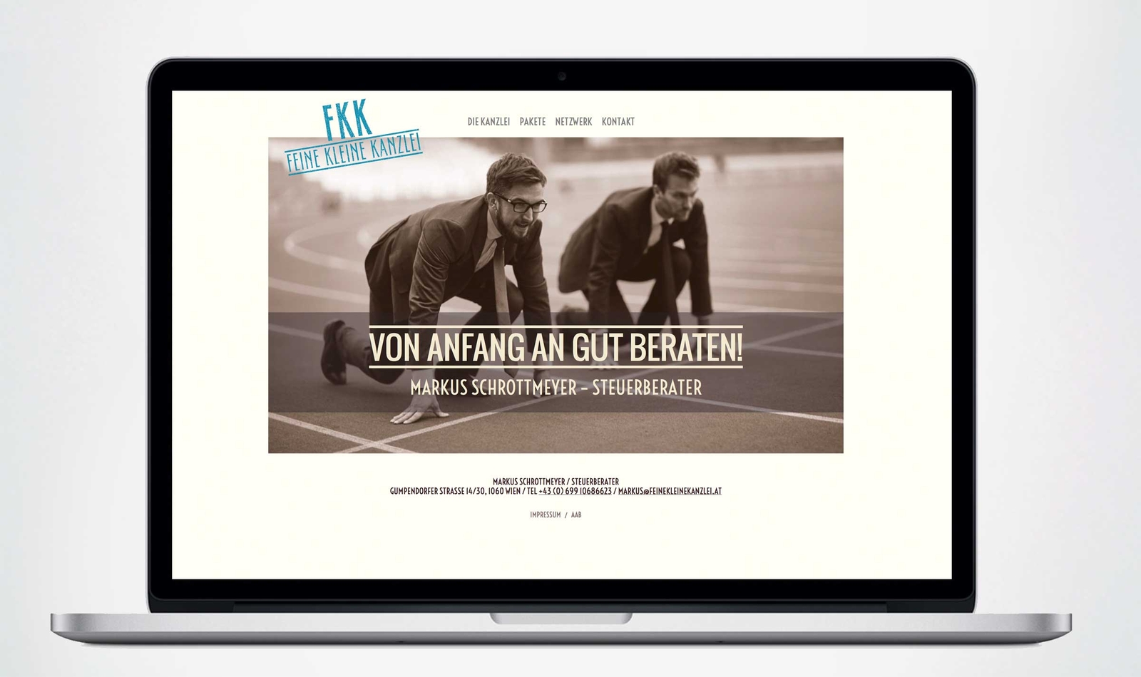 Feine kleine Kanzlei Steuerberatung – Websiteansicht der Startseite