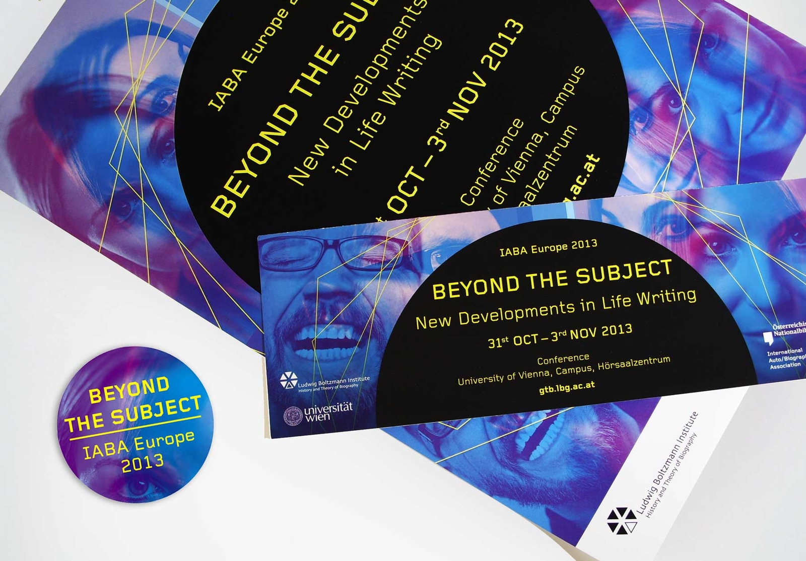 Drucksorten für die Konferenz Beyond the Subject – New Developments in Life Writing