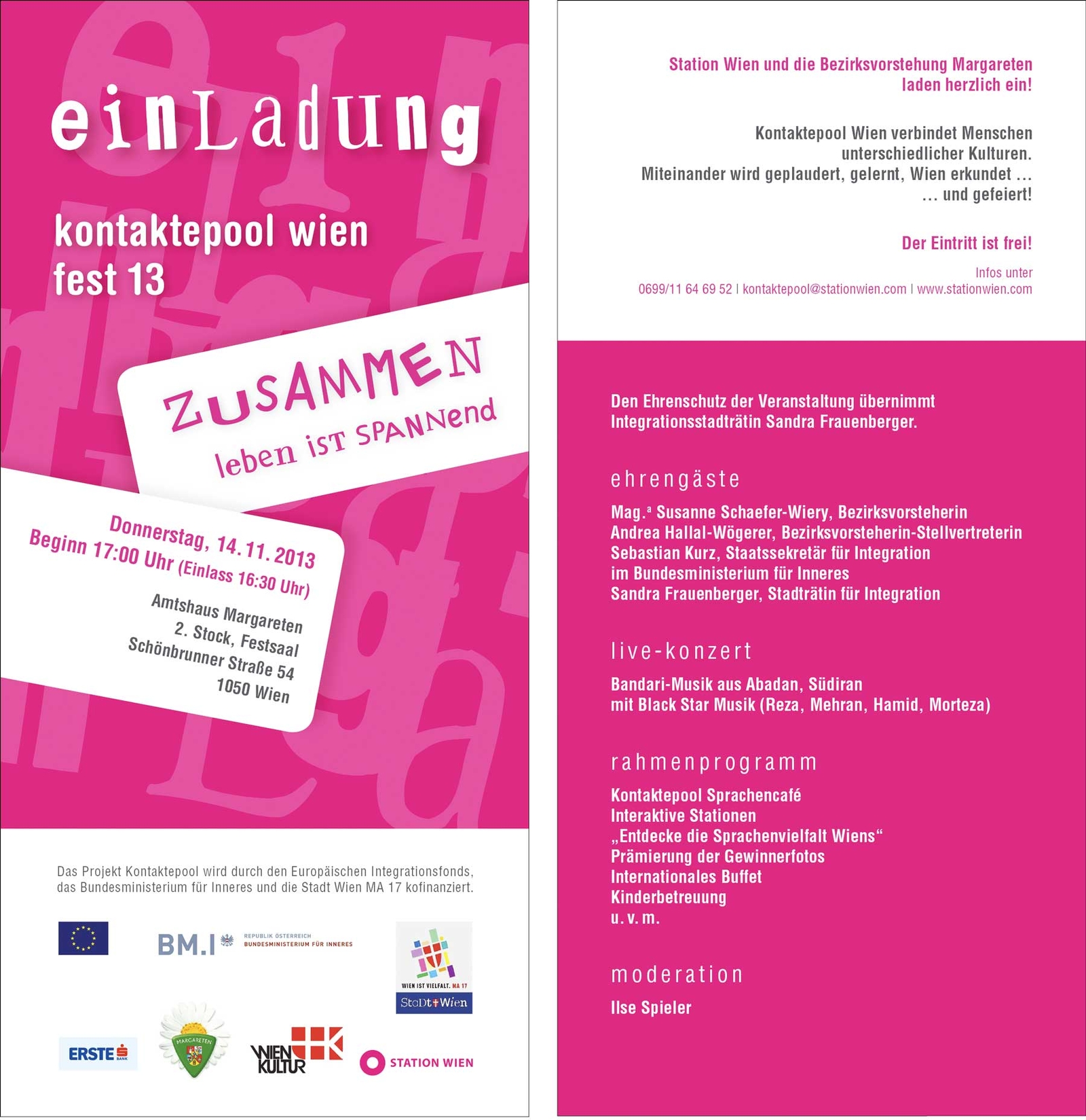 Station Wien – Einladung zum Kontaktepool Fest