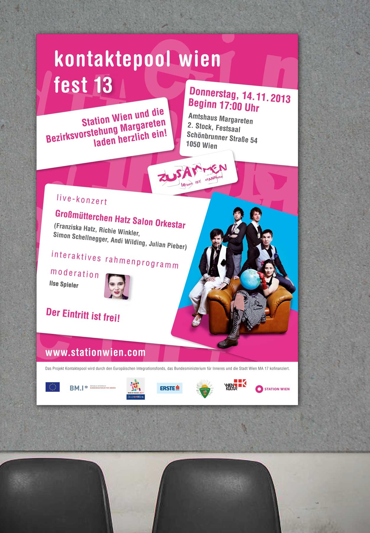 Station Wien – Plakat für das Kontaktepool Fest