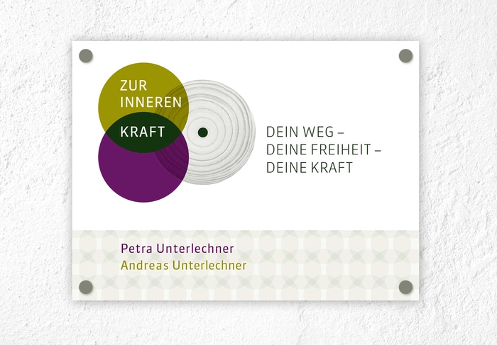 Zur inneren Kraft Türschild