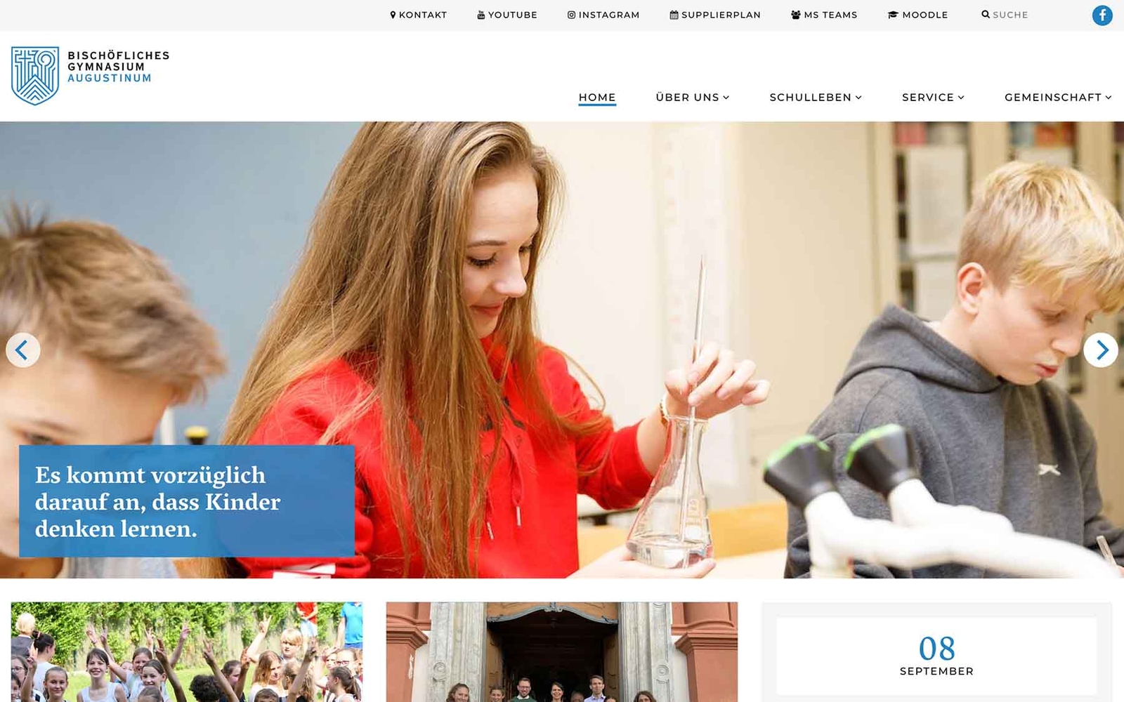 Website Augustinum Gymnasium