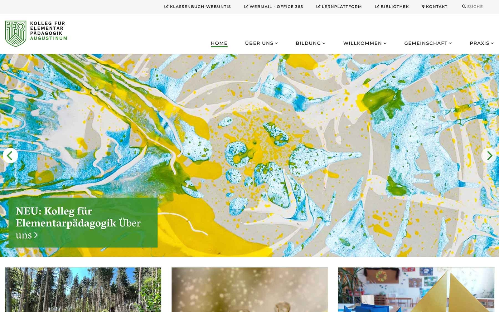 Website Augustinum Elementarpädagogik