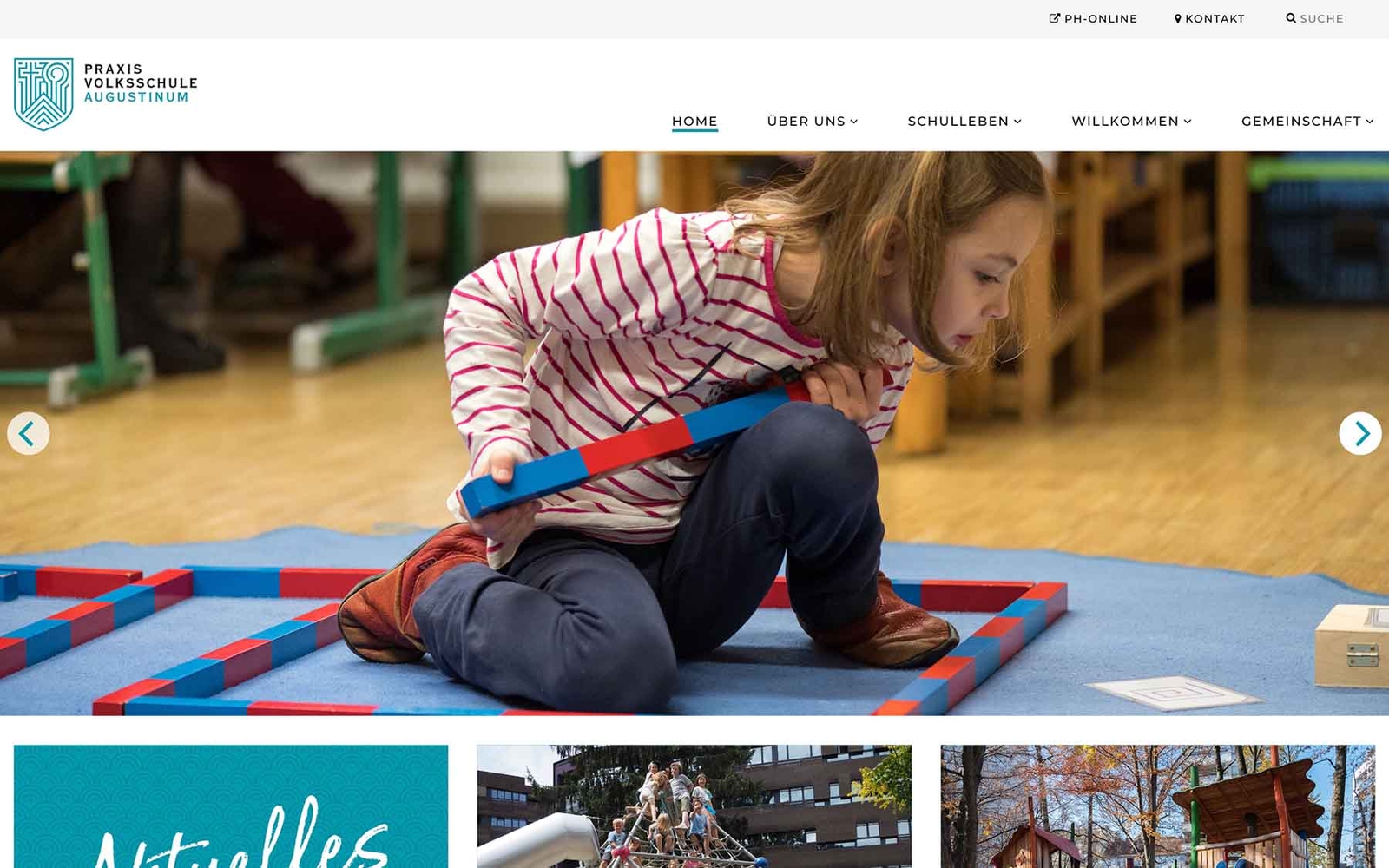 Website Augustinum Volksschule