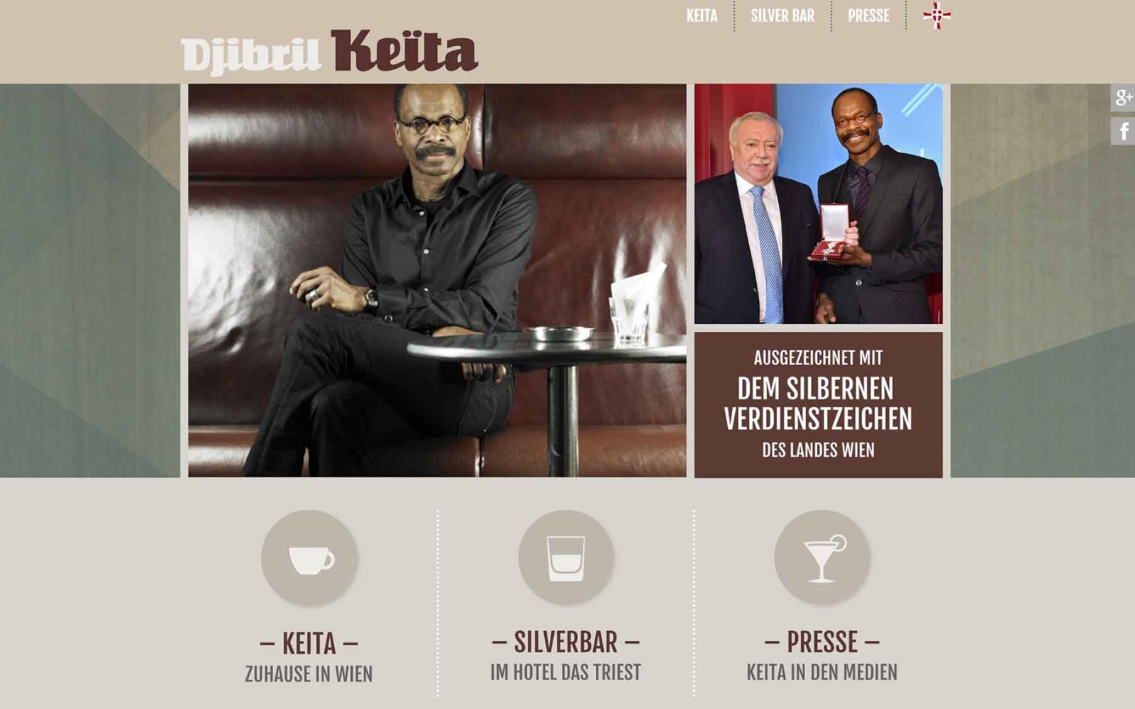 Website Djibril Keita Startseite
