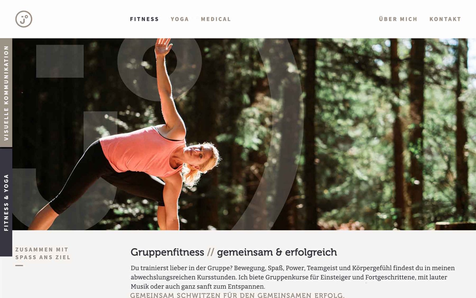 Website Johanna Dütsch Fitness und Yoga