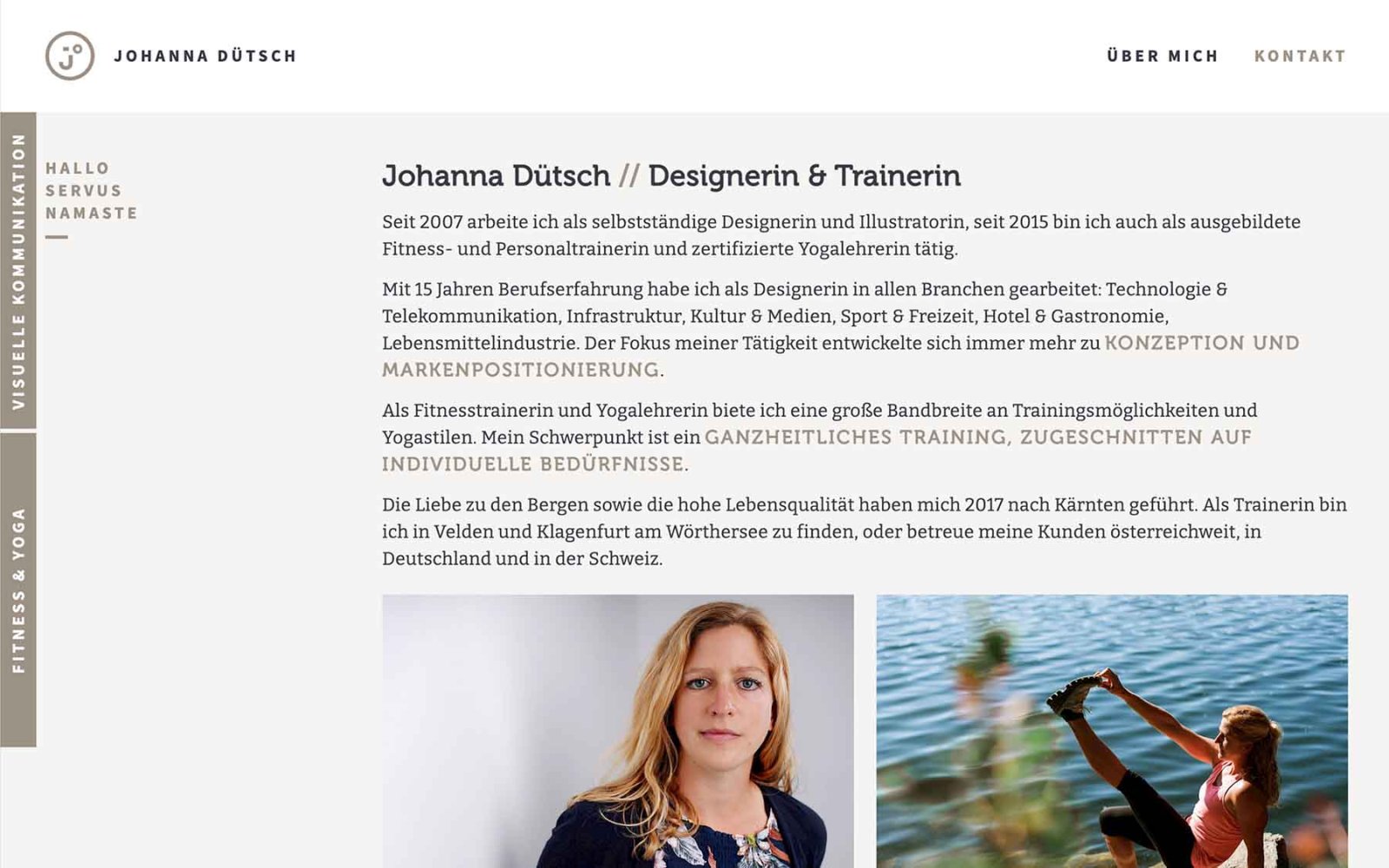 Website Johanna Dütsch über mich