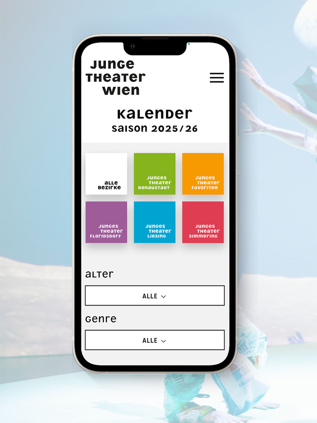 Projekt: Junge Theater Wien (Webdesign, Programmierung, CMS)