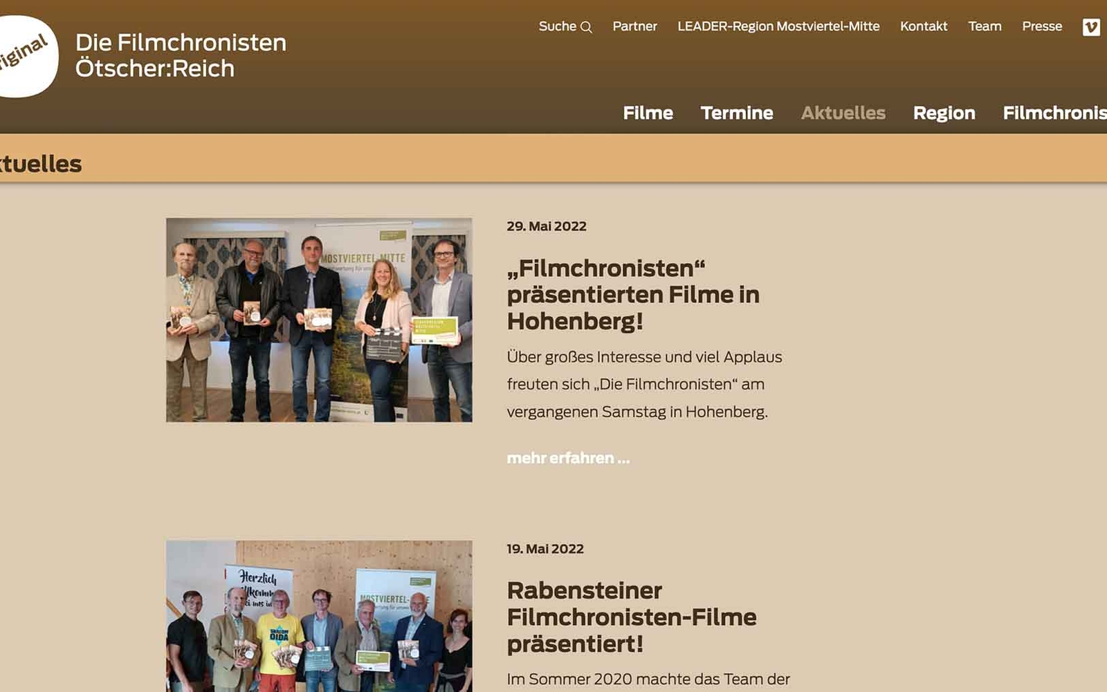 Website Original TV Aktuelles