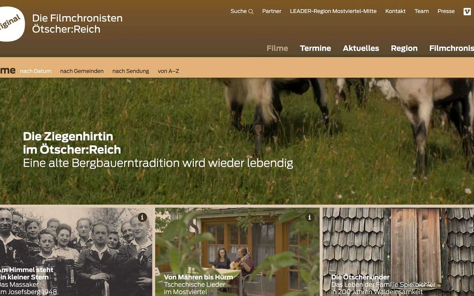 Website Original TV Filmübersicht