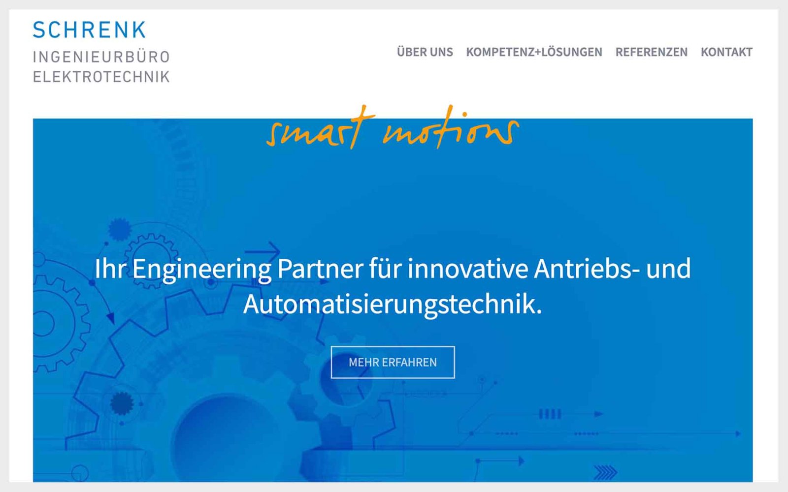 Website Schrenk Elektrotechnik - smart motions Home