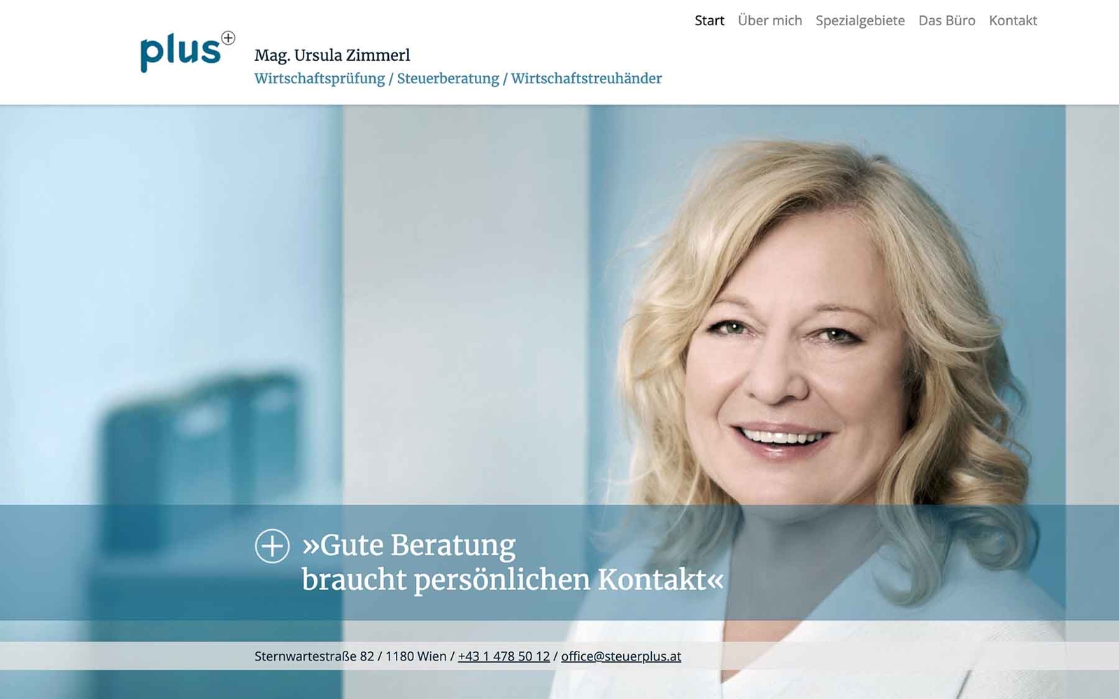 Website Steuerplus Mag. Zimmerl Startseite
