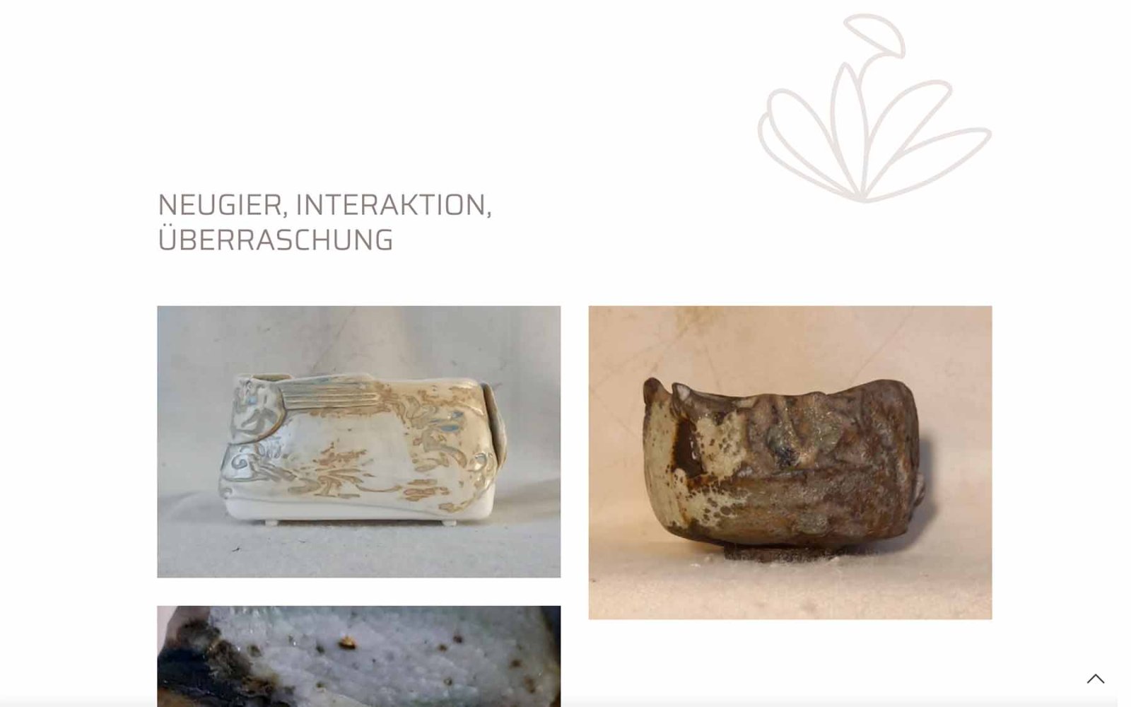 Website WabiSabine-Keramik über die Arbeitsweise von Sabine Werkner