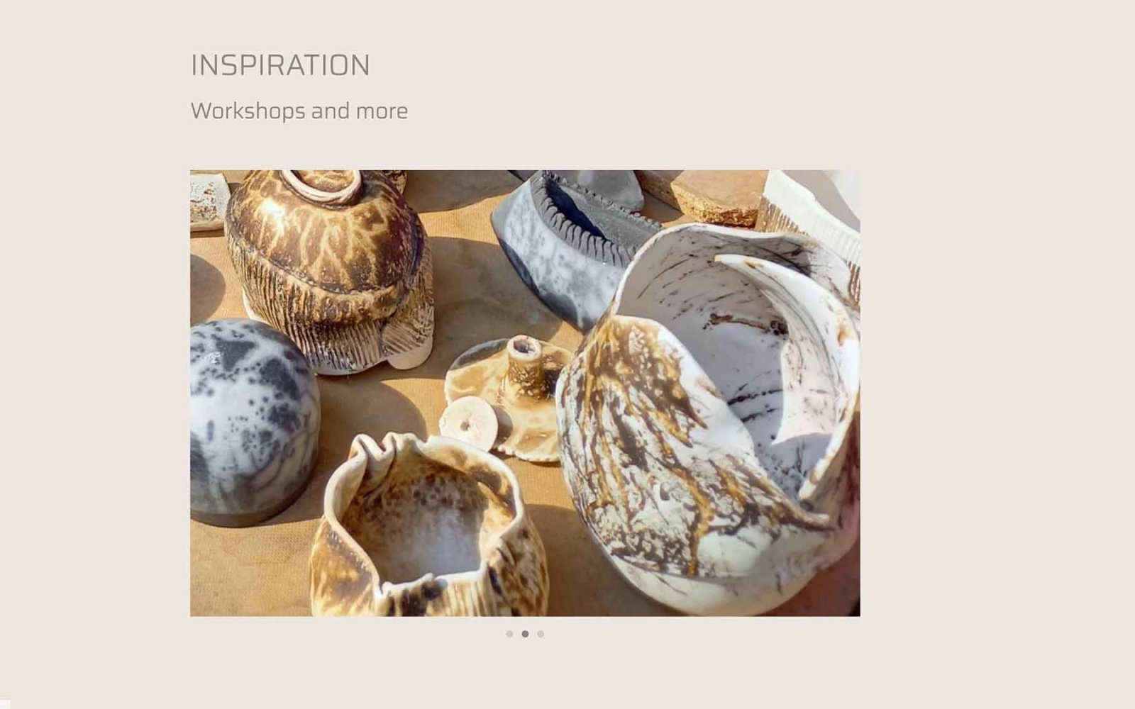 Website WabiSabine-Keramik Fotos zu den Workshops