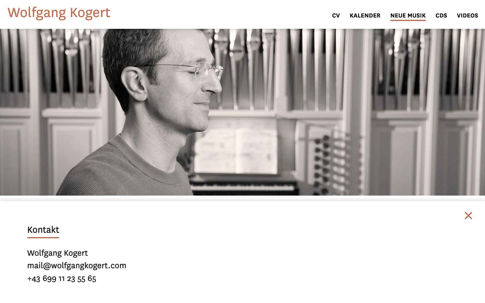 Website Wolfgang Kogert Kontakt