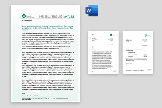 Projekt: Dachverband Sozialversicherungsträger (Diverse Vorlagen, Microsoft Word)