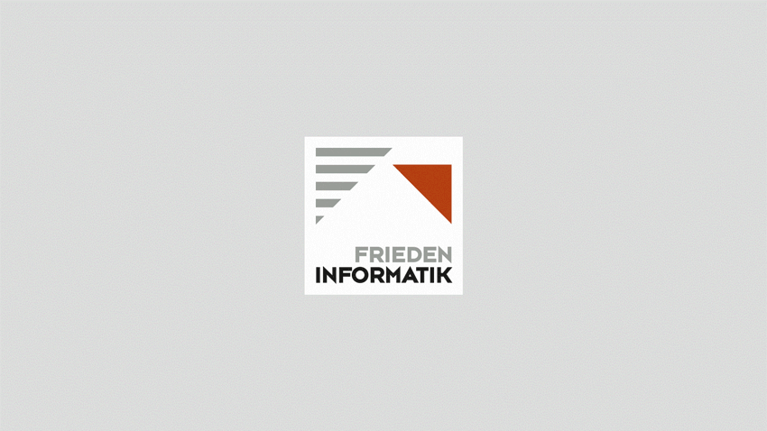 Frieden Informatik PowerPoint Produktpräsentation Einstiegsfolie mit Logoanimation
