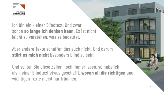 Frieden Informatik PowerPoint Produktpräsentation Textfolie