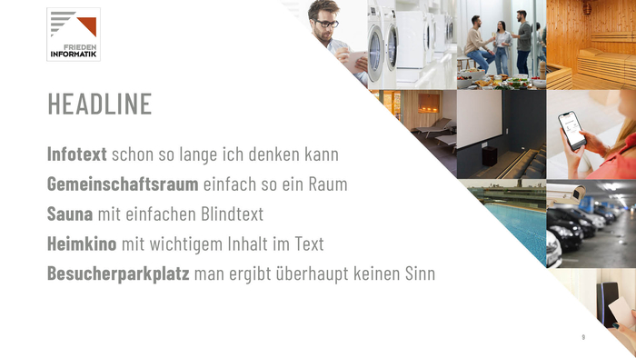 Frieden Informatik PowerPoint Produktpräsentation Textfolie
